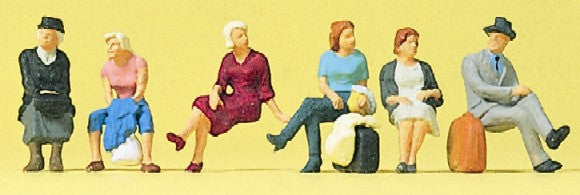 Preiser 10506 HO Seated Passengers Figures (Set of 6)