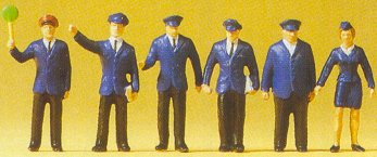 Preiser 14011 HO DB Railway Personnel Figures (Set of 6)