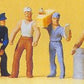 Preiser 14016 HO Scale Delivery Men with Loads Painted Figures (Set of 6)