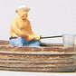 Preiser 28052 HO Scale Angler in a Boat Fisherman Fishing Plastic Figure