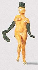 Preiser 29003 HO Lady w/Tall Hat Nude Dancer Figure