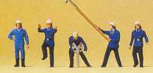 Preiser 79116 N Firefighters Figures with Hose (Set of 5)