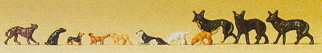 Preiser 79122 N Scale Animals Assorted Dogs Figures (Set of 11)