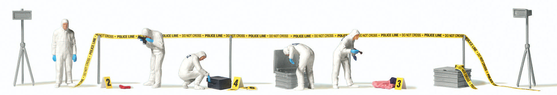 Preiser 10800 HO Crime Scene Investigation Figures (Set of 5)