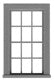 Tichy 8217 HO 30" x 56" 6/6 Double-Hung Window w/Glazing & Shades (Pack of 12)