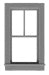 Tichy 8218 HO 24" x 48" 2/1 Double-Hung Window w/Glazing & Shades (Pack of 12)
