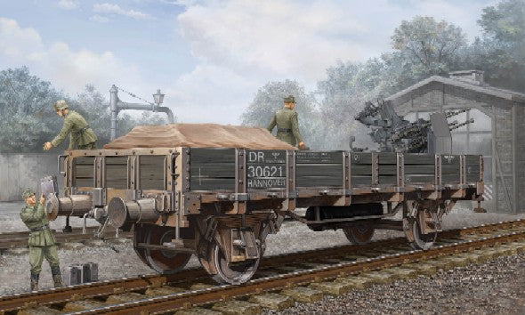 Trumpeter 01518 1:35 WWII German Army Gondola Railcar (Low Sides) Vehicle Kit