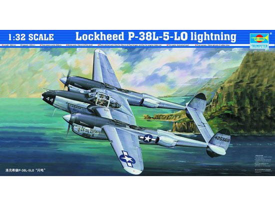 Trumpeter 02227 1:32 P38L-5-LO Lightning Fighter Military Aircraft Plane Kit