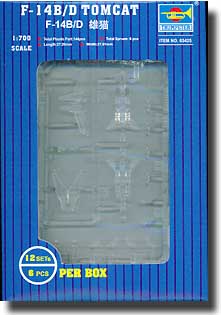 Trumpeter 03425 1:700 F-14B/D Tomcat Sets Military Plane Kit (Pack of 6)
