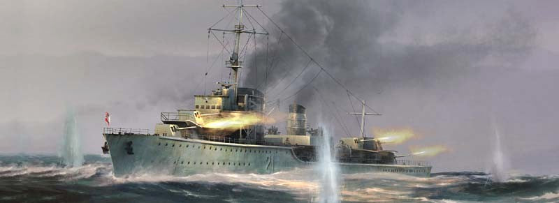 Trumpeter 05792 1:700 1940 German Zerstorer Z21 Destroyer Plastic Model Kit