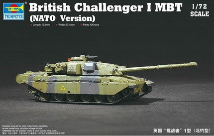 Trumpeter 07106 1:72 British Challenger I Main BattleNATO Version Tank Kit