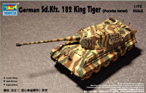 Trumpeter 07202 1:72 German Sd.Kfz. 182 King Tiger (Porsche Turret) Model Kit