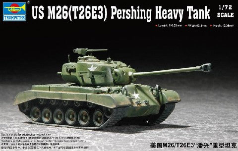 Trumpeter 07264 1:72 US M26(T26E3) Pershing Heavy Military Tank Model Kit