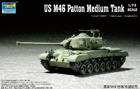 Trumpeter 07288 1:72 US M46 Patton Medium Military Tank Model Kit