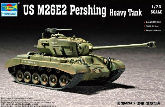 Trumpeter 07299 1:72 US M26E2 Pershing Heavy Military Tank Model Kit
