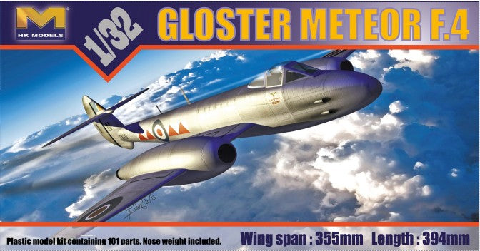 HK Models 01E06 1:32 Gloster Meteor F.4 Mk IV Fighter Military Plane Kit
