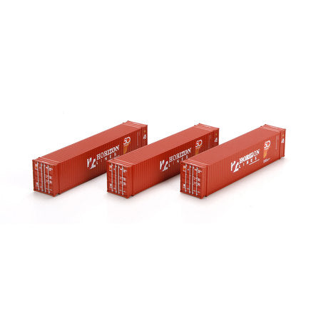 Athearn 27777 HO Horizon Lines 45' Container Intermodal (Set of 3)