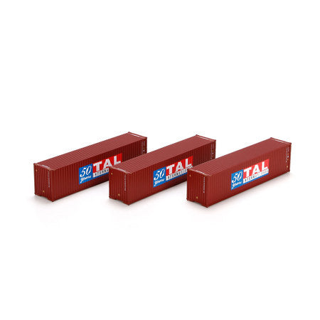 Athearn 29165 HO TAL 50 Years International 40' Container (Pack of 3)