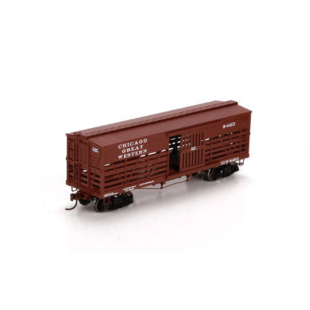 Roundhouse 84206 HO Chicago Great Western 36' Old Time Wood Stock Car #8463