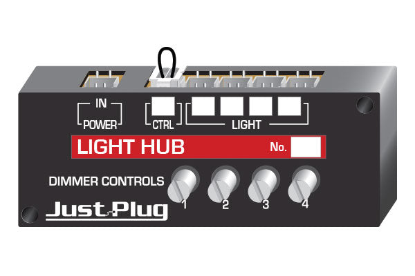 Woodland Scenics JP5701 Just Plug Light Hub W/4-Plug Lights Ports EX/Box