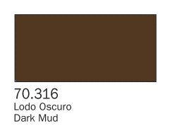 Vallejo Paint 70316 Dark Mud Panzer Aces Acrylic Paint - 17 ml. Bottle