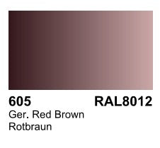 Vallejo Paint 70605 German Red Brown Acrylic Surface Primer - 17 ml. Bottle