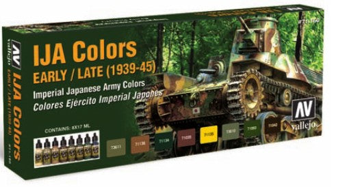 Vallejo Paint 71160 IJA Colors Early/Late 1937-1945 Model Air Paints (Set of 8)