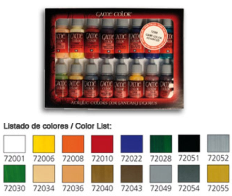 Vallejo Paint 72299 Introduction Game Color Acrylic Paints (Set of 16)