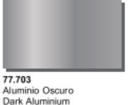 Vallejo Paint 77703 Dark Aluminium Metal Color Acrylic Paint - 32 ml. Bottle