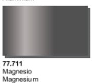 Vallejo Paint 77711 Magnesium Metal Color Acrylic Paint - 32 ml. Bottle