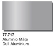 Vallejo Paint 77717 Dull Aluminium Metal Color Acrylic Paint - 32 ml. Bottle