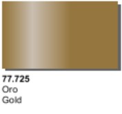 Vallejo Paint 77725 Gold Metal Color Acrylic Paint - 32 ml. Bottle