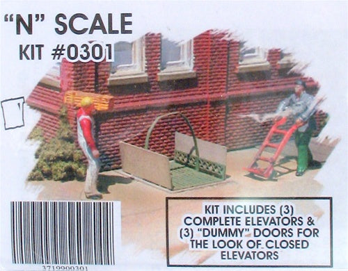 Bar Mills 0301 N Street Elevator Set 2 Elevators & 2 Doors Model Kit