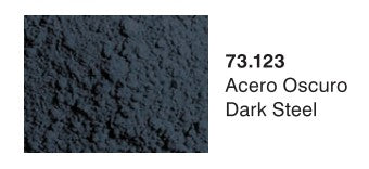 Vallejo Paint 73123 Dark Steel Pigment Powder - 35 ml. Bottle
