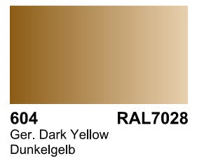 Vallejo Paint 73604 German Dark Yellow Acrylic Surface Primer - 60 ml. Bottle