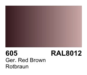 Vallejo Paint 73605 German Red Brown Acrylic Surface Primer - 60 ml. Bottle