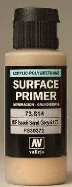 Vallejo Paint 73614 IDF Israeli Sand Grey Acrylic Primer - 60 ml. Bottle
