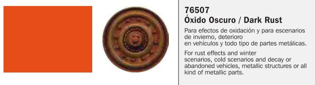 Vallejo Paint 76507 Dark Rust Model Wash Weathering Effect Paint - 35 ml. Bottle