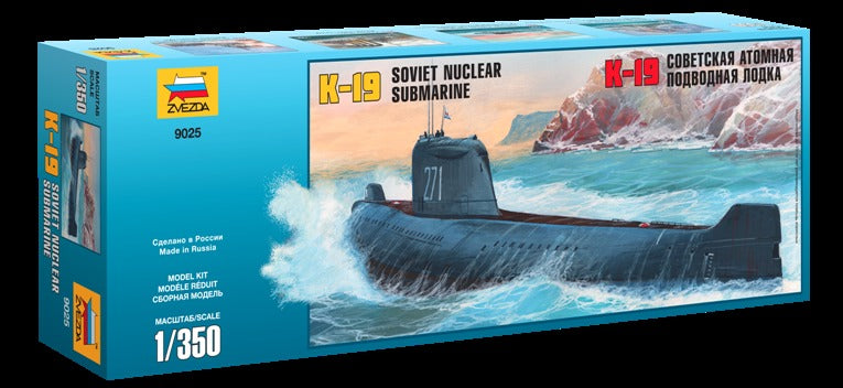 Zvezda 9025 1:350 K-19 Soviet Nuclear Submarine Plastic Model Kit