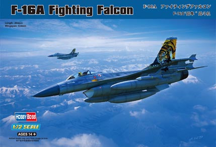 Hobby Boss Models 80272 1:72 F-16A Fighting Falcon Military Aircraft Plane Kit