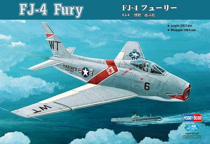 Hobby Boss Models 80312 1:48 North American FJ-4 Fury Military Plane Kit