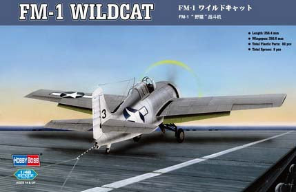 Hobby Boss Models 80329 1:48 Grumman FM-1 Wildcat Military Aircraft Plane Kit