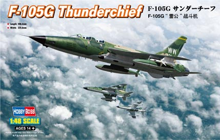 Hobby Boss Models 80333 1:48 Republic F-105D Thunderchief Military Plane Kit