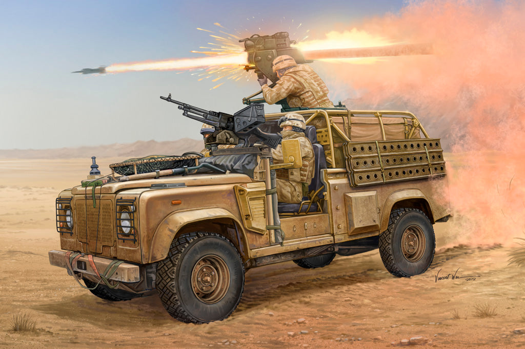Hobby Boss s 82447 1:35 Land Rover WMIK w/Milan ATGM Truck Military Vehicle Kit