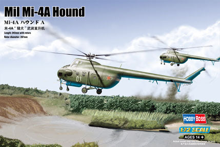 Hobby Boss s 87226 1:72 Mil Mi-4A Hound Military Aircraft Helicopter Kit