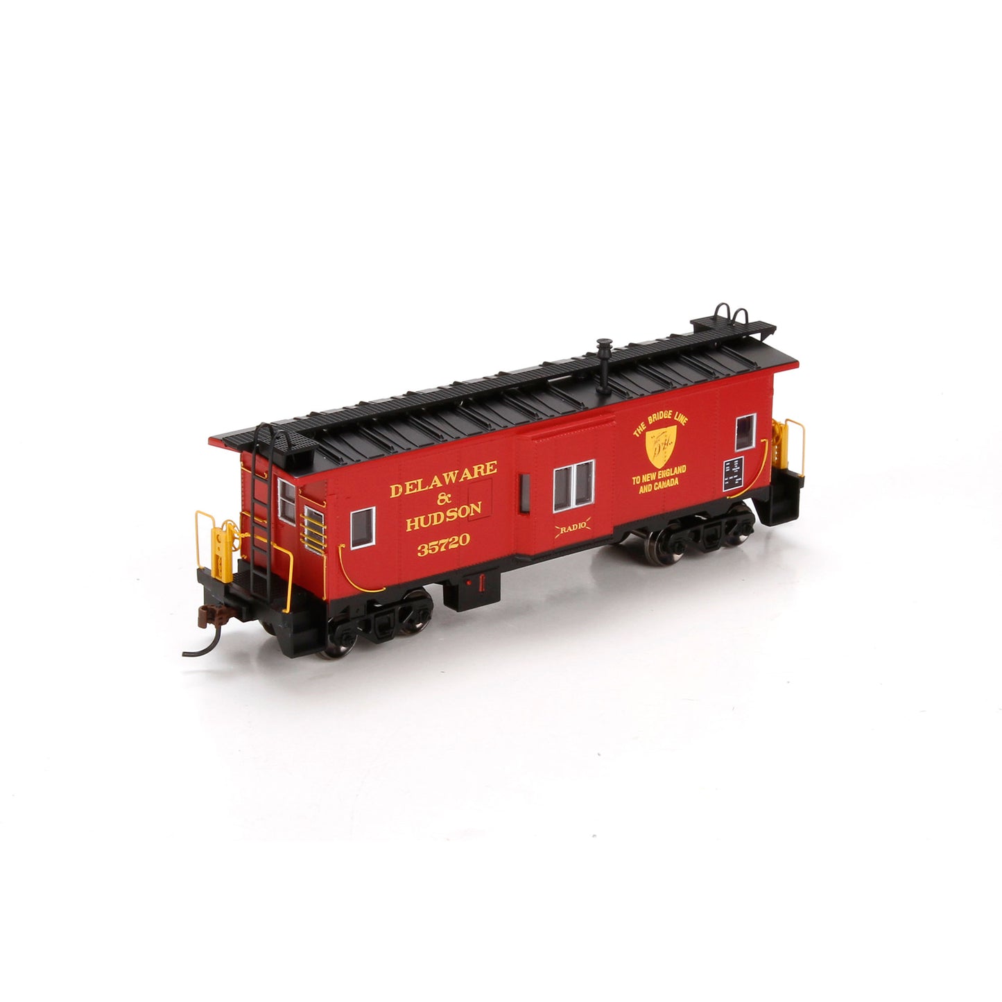 Athearn 74799 HO D&H RTR Bay Window Caboose #35720