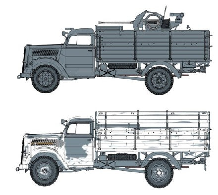 Dragon 6828 1:35 German 3t 4x2 Truck with 2cm FlaK 38 2 in 1 Plastic Model Kit