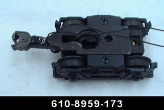 Lionel 8959-173X 4-Whl Mtr Trk / Black W/ Damaged Coil Coupler / Tmcc Nw-2