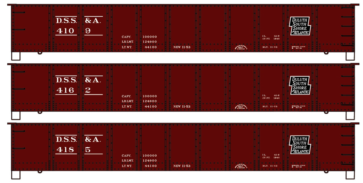 Accurail 37694 HO Duluth South Shore and Atlantic 41' Steel Gondola (Set of 3)
