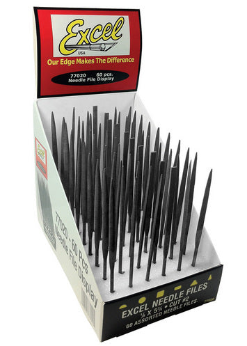 Excel 77020 Needle File Display (Set of 60)
